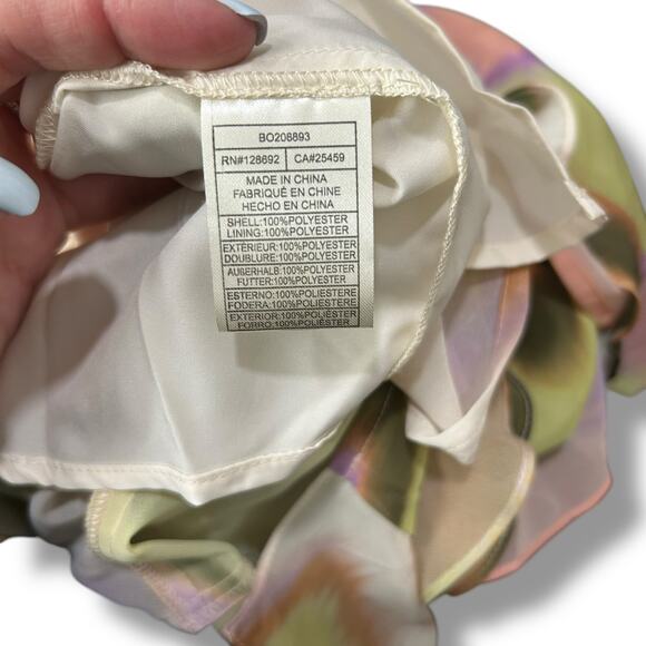 NEW Steve Madden Delphine Ruffle Dress Size XL Pastel Marble Midi Cocktail NWT - Picture 12 of 14